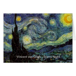 Cartão Vincent van Gogh - Noite Estrelada