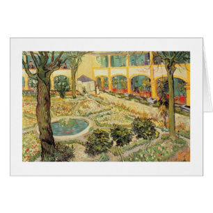 Cartão Vincent van Gogh o jardim do asilo em Arles