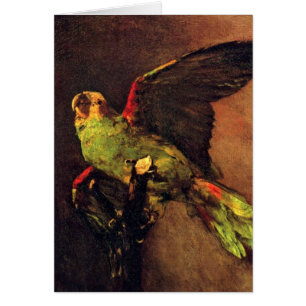 Cartão Vincent Van Gogh - O Papagaio Verde Amante das Ave