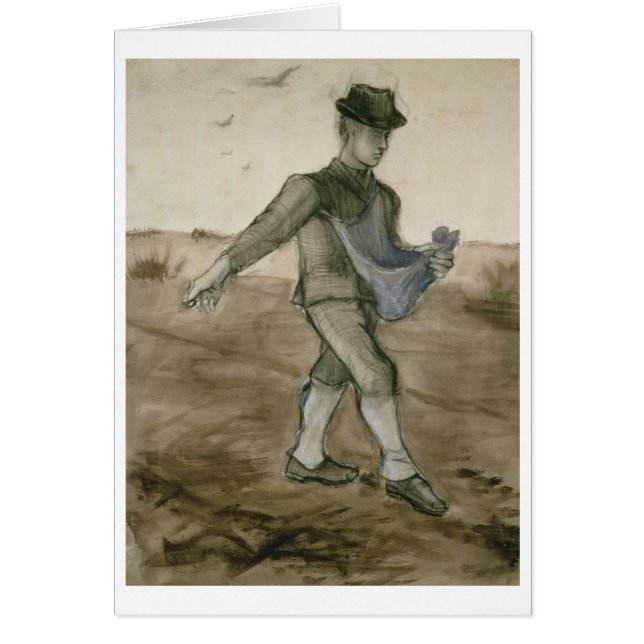 Cartão Vincent van Gogh | o Sower, 1881 (Frente)