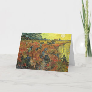 Cartão Vincent van Gogh - O Vineyard Vermelho