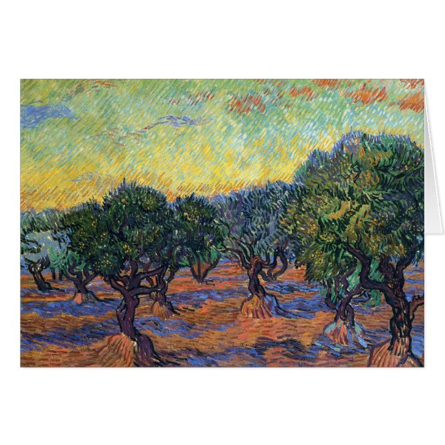 Cartão Vincent Van Gogh Olive Grove Impressionismo Arte (Frente Horizontal)