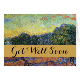 Cartão Vincent Van Gogh Olive Grove Impressionismo Arte