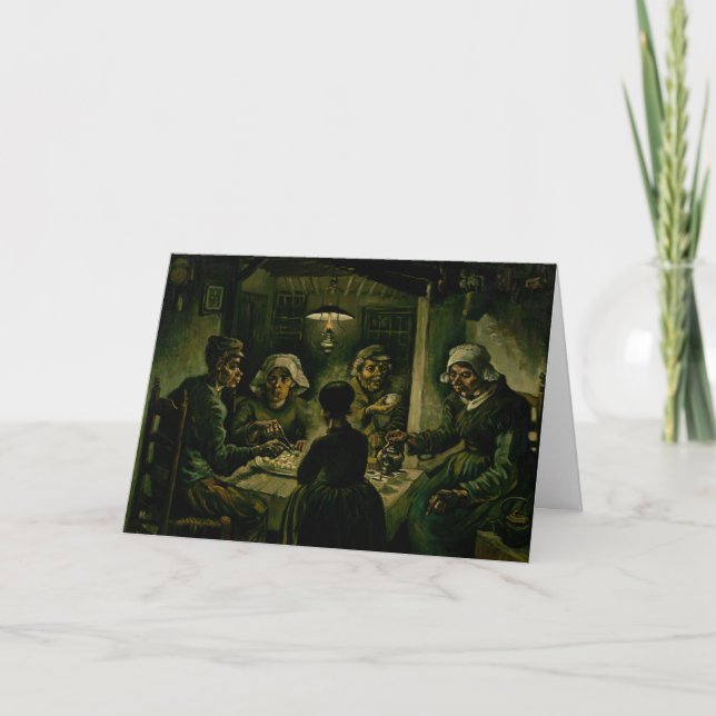 Cartão Vincent van Gogh - Os Comedores De Batata (Frente)