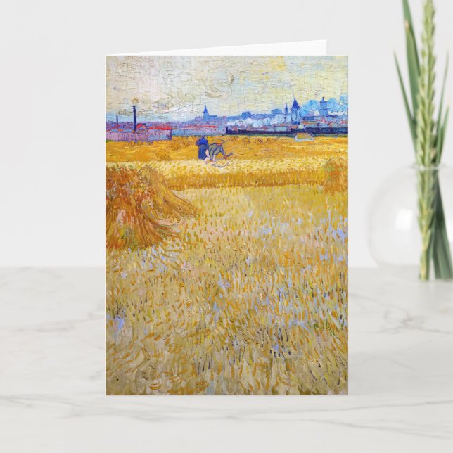 Cartão Vincent van Gogh - Os Harvesters (Frente)