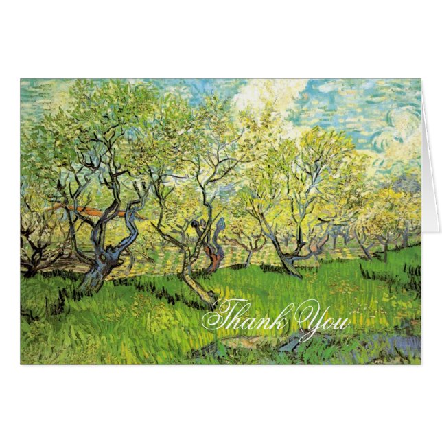 Cartão Vincent van Gogh,Pomar em Flor (Frente Horizontal)