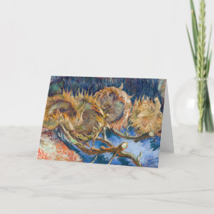 Cartão Vincent van Gogh - Quatro Girassóis Cortados