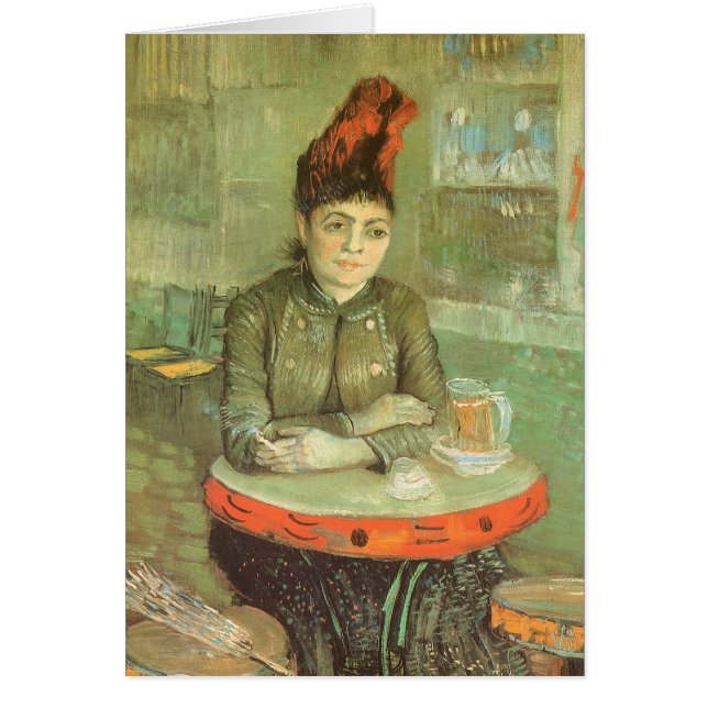 Cartão Vincent van Gogh - Retrato de Agostina Segatori (Frente)