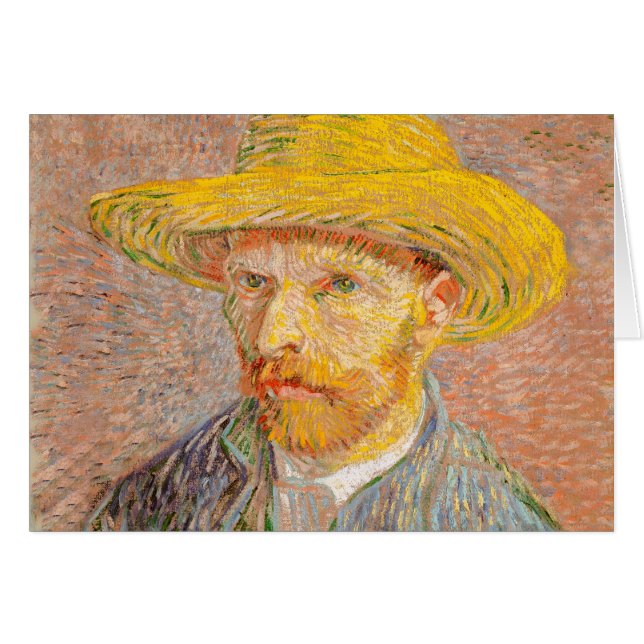 Cartão Vincent Van Gogh - Retrato impressionista (Frente Horizontal)