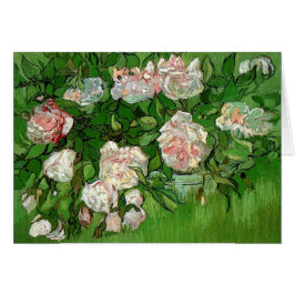Cartão Vincent Van Gogh - Rosas Rosa Ainda Vidas - Belas 