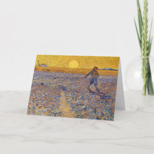 Cartão Vincent van Gogh - Semeador com Sol Poente