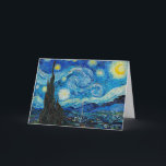 Cartão Vincent van Gogh, Starry Night<br><div class="desc">Starry Night,  famosa pintura de Vincent van Gogh</div>