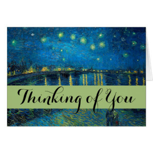 Cartão Vincent Van Gogh Starry Night Over the Rhone