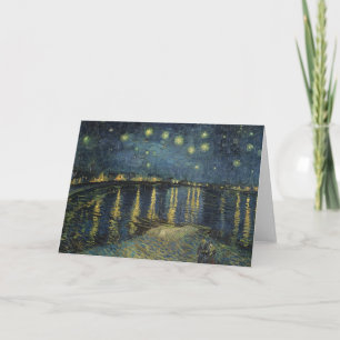 Cartão Vincent van Gogh   Starry Night Over the Rhone