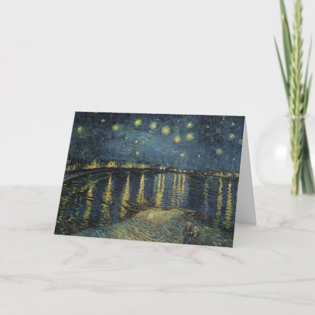 Cartão Vincent van Gogh | Starry Night Over the Rhone (Frente)