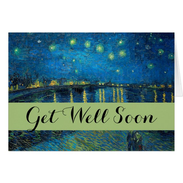 Cartão Vincent Van Gogh Starry Night Over the Rhone (Frente Horizontal)
