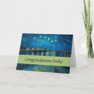 Cartão Vincent Van Gogh Starry Night Over the Rhone