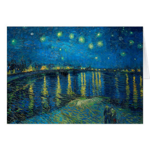 Cartão Vincent Van Gogh Starry Night Over the Rhone