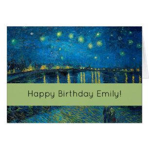 Cartão Vincent Van Gogh Starry Night Over the Rhone