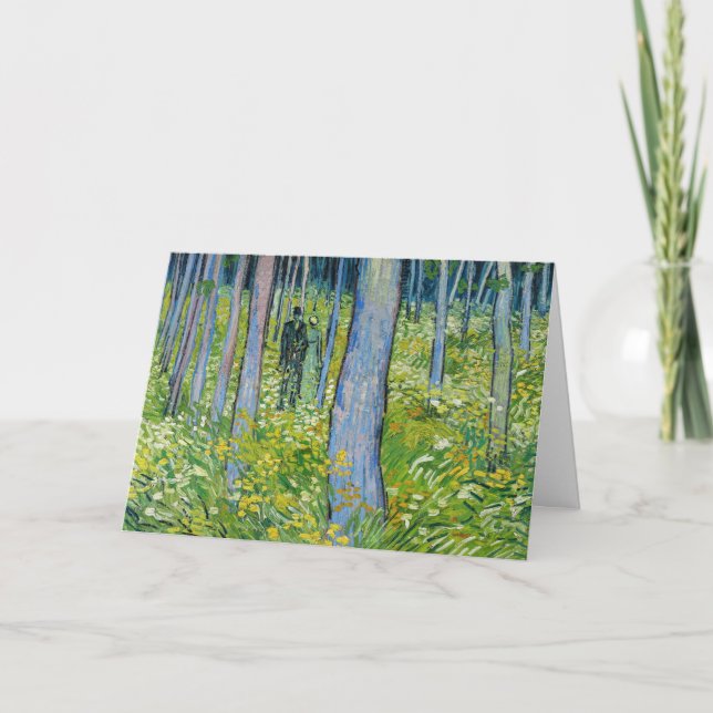 Cartão Vincent van Gogh - Sub-crescimento com Dois Número (Frente)