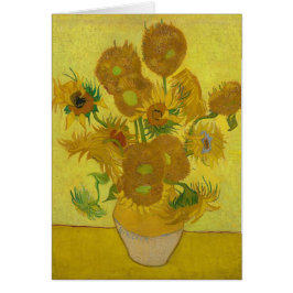Cartão Vincent Van Gogh Sunflower - Clássica Arte Floral