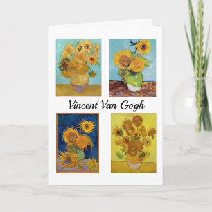 Cartão Vincent Van Gogh Sunflower Serie