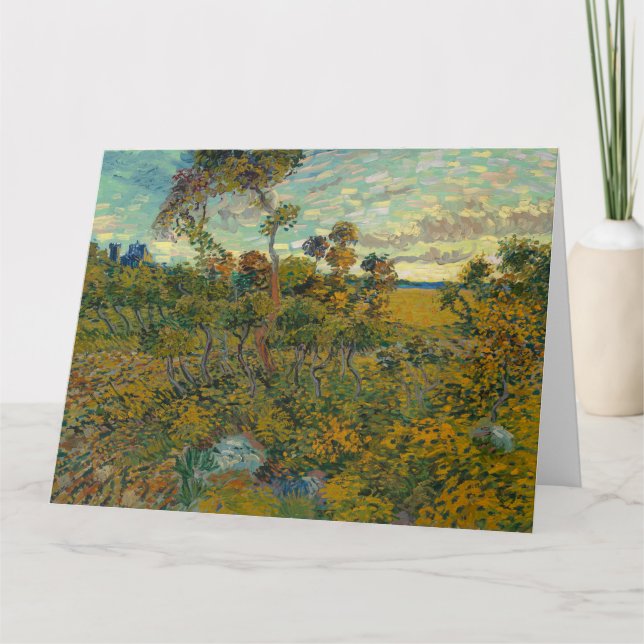 Cartão Vincent Van Gogh, Sunset Em Montmajour (Frente)