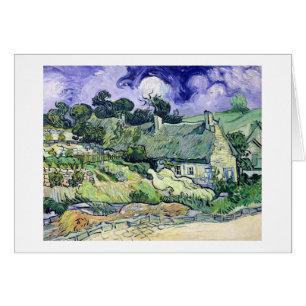 Cartão Vincent van Gogh Thatched casas de campo em