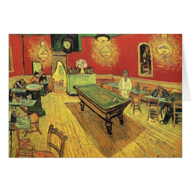Cartão Vincent Van Gogh - The Night Cafe Fine Art (Frente Horizontal)