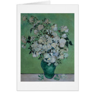 Cartão Vincent van Gogh um vaso dos rosas, 1890