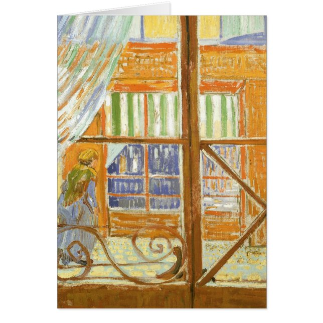 Cartão Vincent van Gogh - Uma Janela Compre do Carniceiro (Frente)