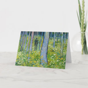 Cartão Vincent van Gogh - Undergrowth with Two Figures