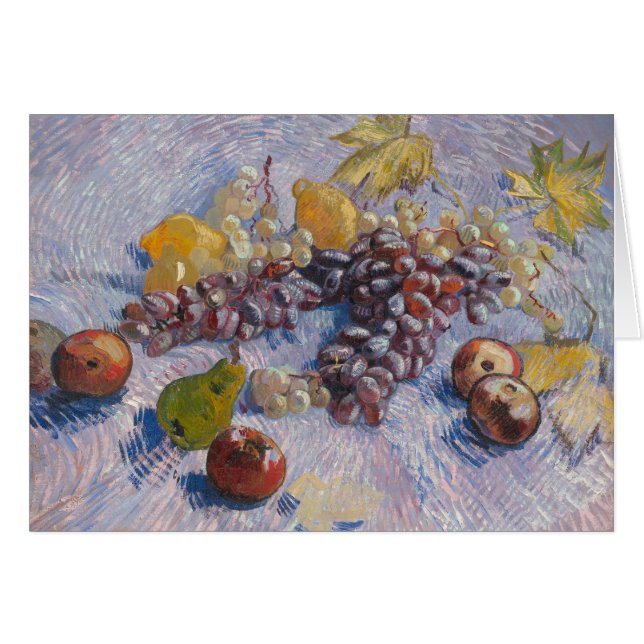 Cartão Vincent van Gogh - Uvas, Limões, Peras, (Frente Horizontal)