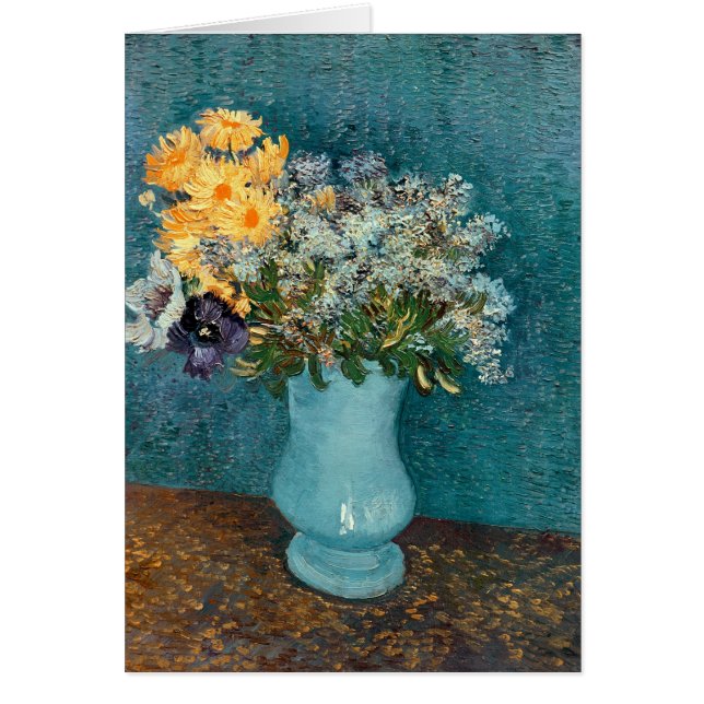 Cartão Vincent van Gogh | Vase das flores, 1887 (Frente)