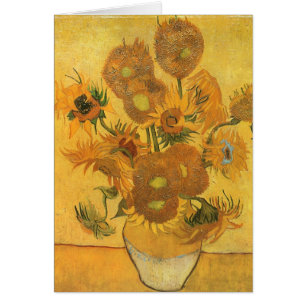 Cartão Vincent van Gogh - Vaso com Quinze Girassóis