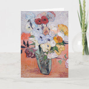 Cartão Vincent van Gogh - Vaso com Rosas & Anêmonas