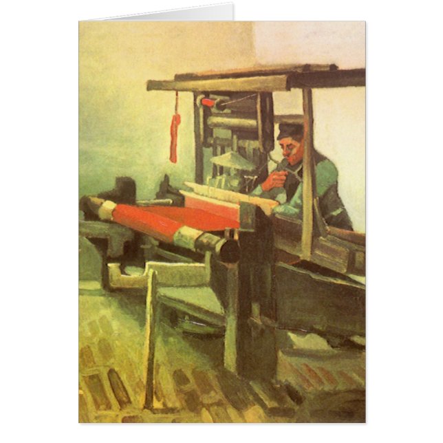 Cartão Vincent van Gogh Weaver Enfrentando a Roda Esquerd (Frente)