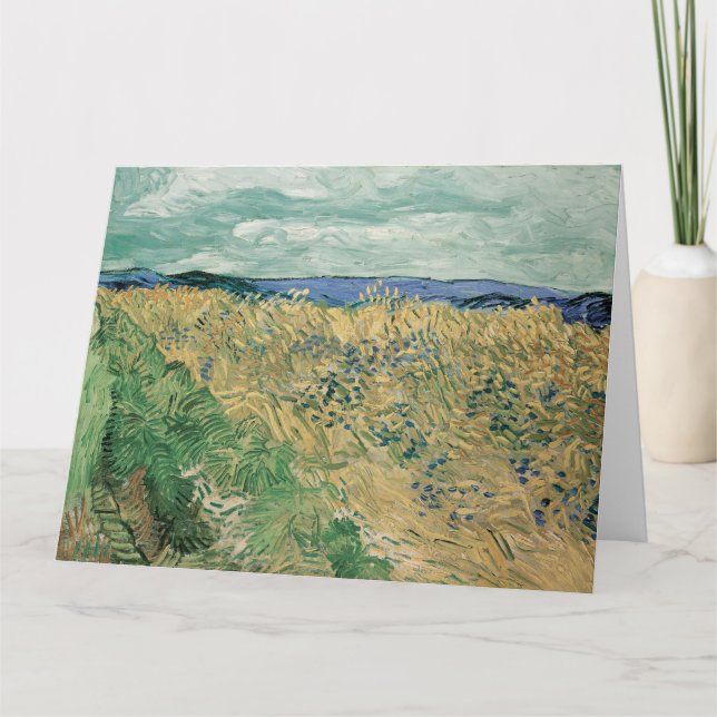 Cartão Vincent Van Gogh, Wheatfield Com Cornflower (Frente)