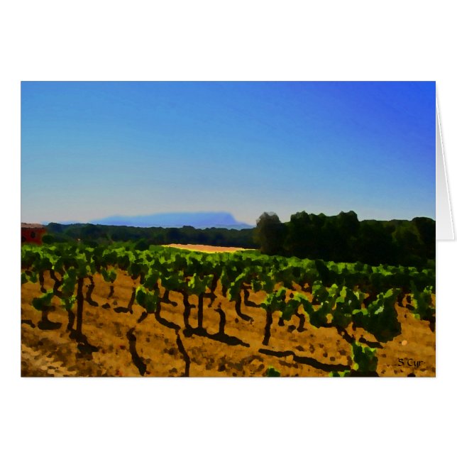 Cartão Vineyard artístico, S Cyr (Frente Horizontal)