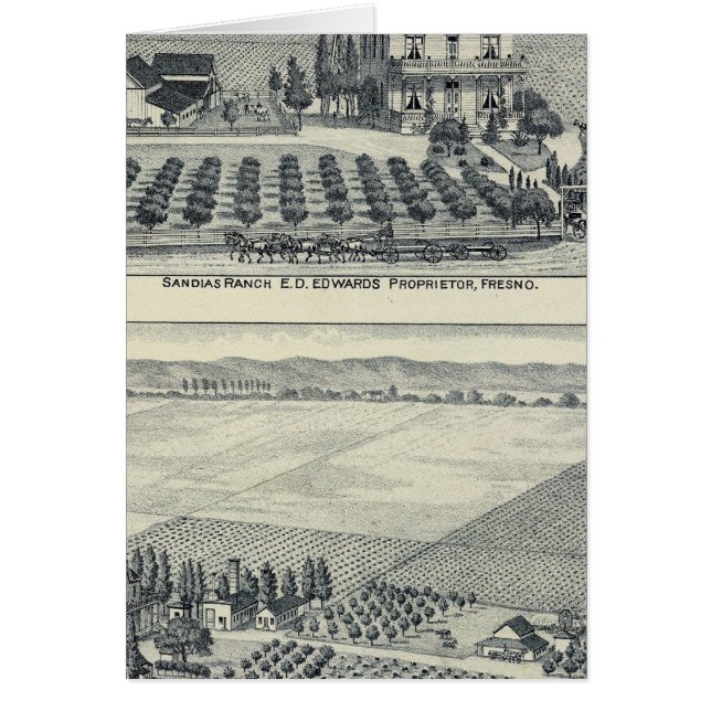 Cartão Vineyard, Fresno (Frente)