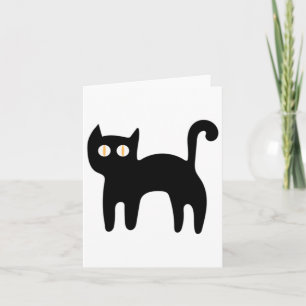 Cartão Vinheta de Gato Preto1