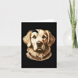 Cartão Vinheta de Ilustração do Cachorro do Retriever de