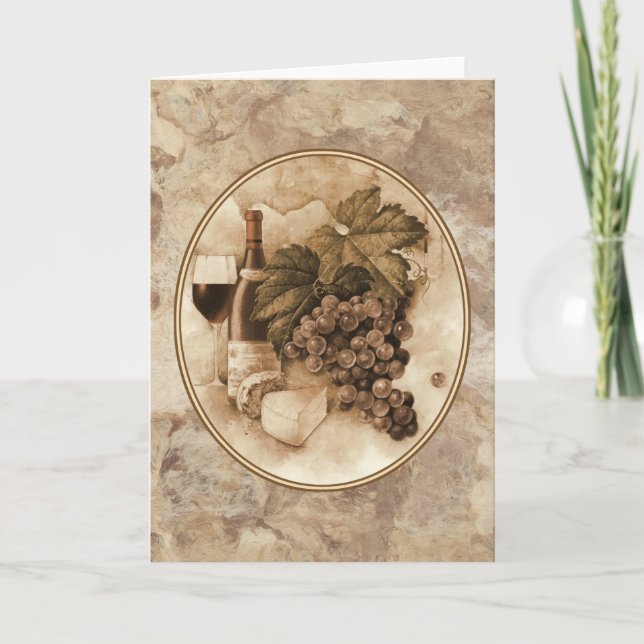 Cartão Vinho e queijo (Frente)