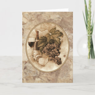 Cartão Vinho e queijo
