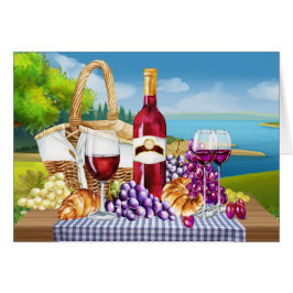 Cartão Vinho Obrigado, Pensando em você ou Nota de Vazio