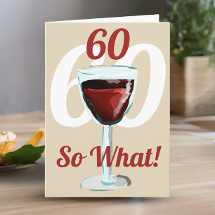 Cartão Vinho Tinto Motivacional 60 Anos de Idade