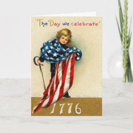 Cartão Vintage 1776 - 4º de julho