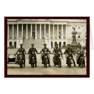 Cartão Vintage 1920 Motorcycle Cops