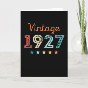 Cartão Vintage 1927 100th Birthday Retro Gift 100 anos