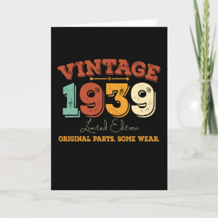 Cartão Vintage 1939 Original Parts Funny Birthday Gift